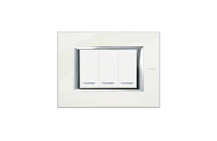Mặt che màu White limoges 3 module - HA4803BG