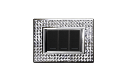 Mặt che đính đá Swarovski trắng 3 module - HA4803SWC
